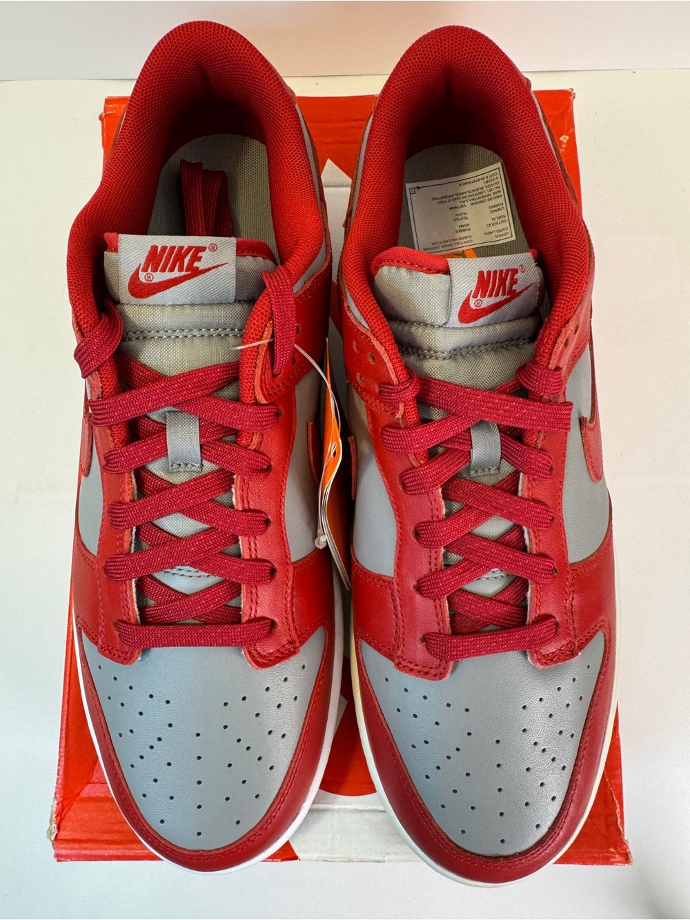 Nike Dunk Low Retro UNLV 2021 Medium Grey Varsity Red Men's Size 11 - Picture 4 of 8